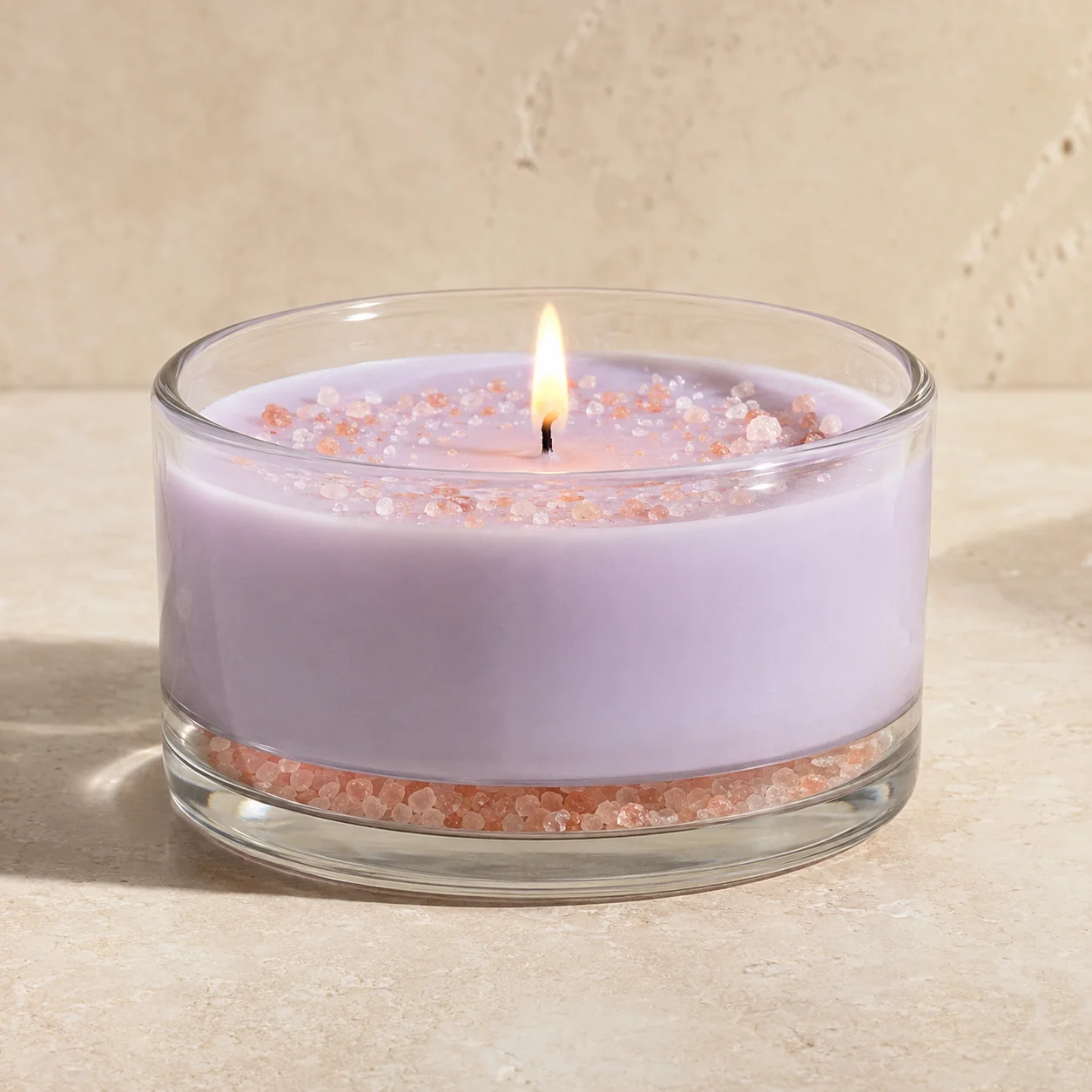 Himalayan Salt Candle scented lavendar
