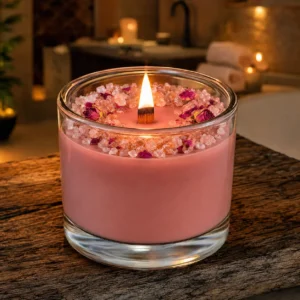 Botanical Rose & Himalayan Salt Candle