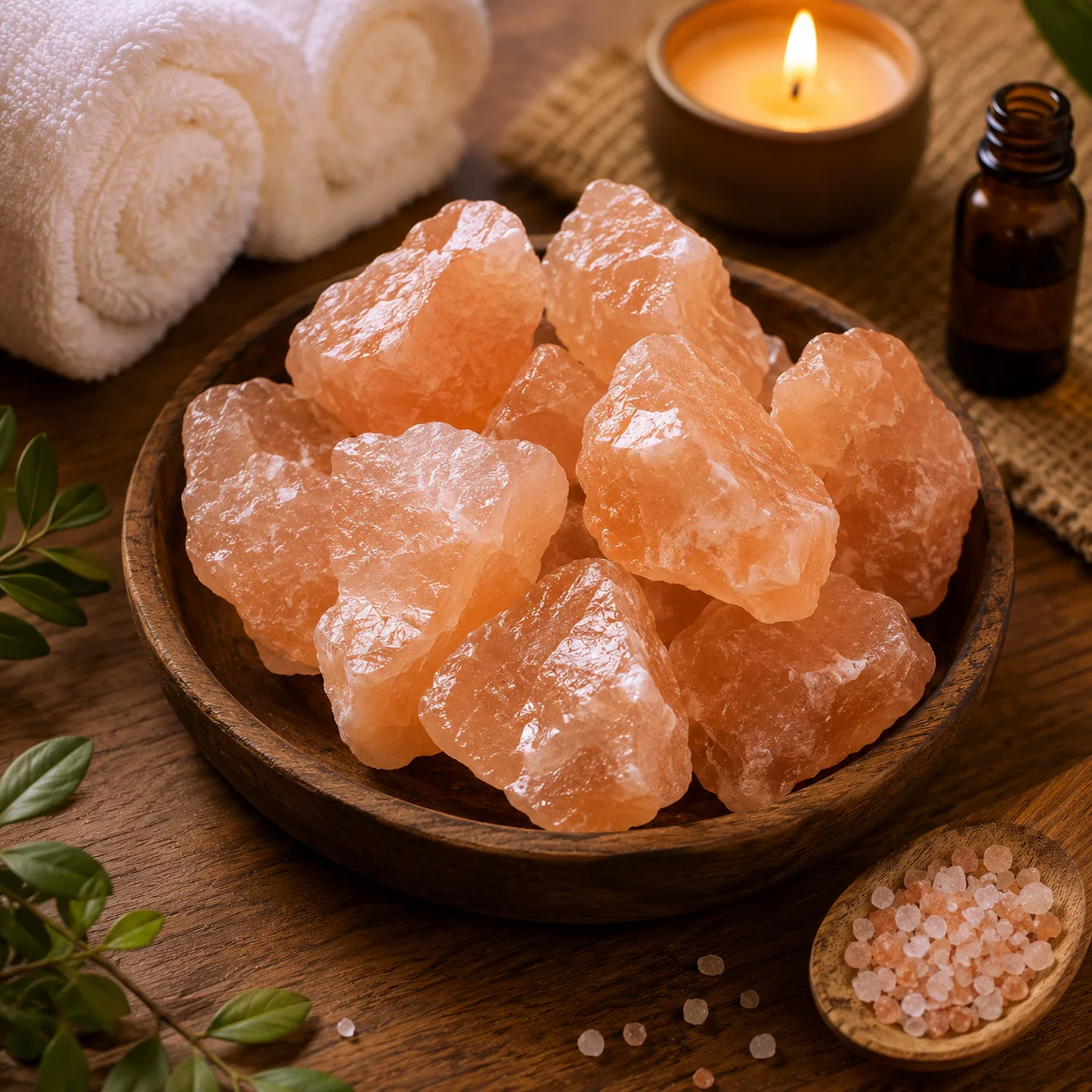 Raw Himalayan Pink Salt Crystal Chunks (Aromatherapy & Spa Set)