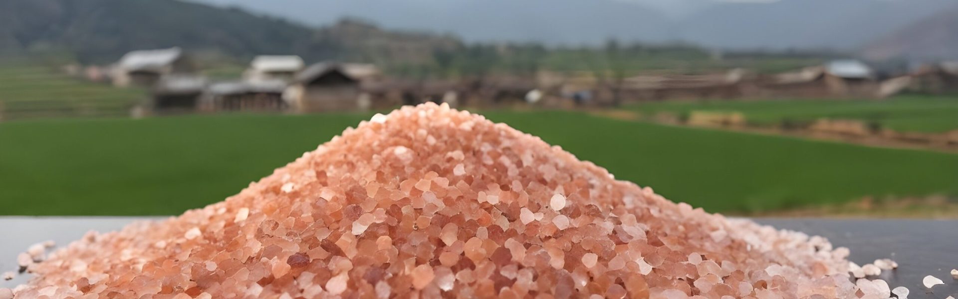 himalayan-dark-pink-salt-granules--with-farms-in-background